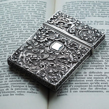 Load image into Gallery viewer, Antique Georgian Solid Silver Card Case with Gorgeous Decorations - Joseph Willmore 1836