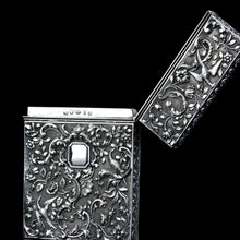 Load image into Gallery viewer, Antique Georgian Solid Silver Card Case with Gorgeous Decorations - Joseph Willmore 1836