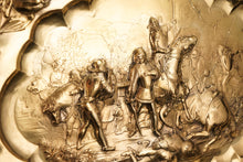 Load image into Gallery viewer, Antique Solid Silver Gilt Charger Sideboard Dish (50cm) with Figural Battle Scene - 19th Century