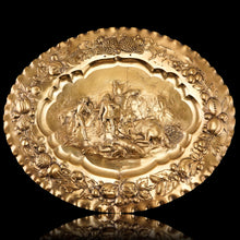 Load image into Gallery viewer, Antique Solid Silver Gilt Charger Sideboard Dish (50cm) with Figural Battle Scene - 19th Century