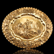 Load image into Gallery viewer, Antique Solid Silver Gilt Charger Sideboard Dish (50cm) with Figural Battle Scene - 19th Century