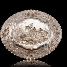 Load image into Gallery viewer, Antique Solid Silver Gilt Charger Sideboard Dish (50cm) with Figural Battle Scene - 19th Century