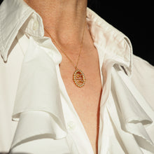 Load image into Gallery viewer, Antique Victorian 15ct Gold Seed Pearl Buckle Pendant Brooch Necklace - c.1890