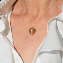 Load image into Gallery viewer, Antique Victorian 18ct Gold Heart Shaped Charm Pendant with Pearl - c.1890