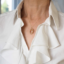 Load image into Gallery viewer, Antique Victorian 15ct Gold Seed Pearl Buckle Pendant Brooch Necklace - c.1890