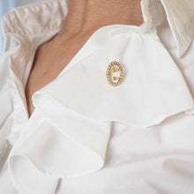 Load image into Gallery viewer, Antique Victorian 15ct Gold Seed Pearl Buckle Pendant Brooch Necklace - c.1890