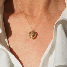 Load image into Gallery viewer, Antique Victorian 18ct Gold Heart Shaped Charm Pendant with Pearl - c.1890