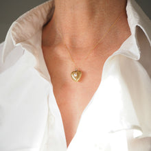 Load image into Gallery viewer, Antique Victorian 18ct Gold Heart Shaped Charm Pendant with Pearl - c.1890