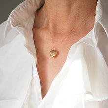 Load image into Gallery viewer, Antique Victorian 18ct Gold Heart Shaped Charm Pendant with Pearl - c.1890
