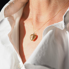 Load image into Gallery viewer, Antique Victorian 18ct Gold Heart Shaped Charm Pendant with Pearl - c.1890