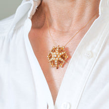 Load image into Gallery viewer, Antique Victorian 18ct Gold Diamond Pearl Star Necklace/Pendant/Brooch - c.1890