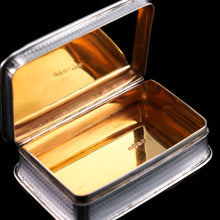 Load image into Gallery viewer, Large Antique Georgian Solid Silver Snuff Box with Engine Turned Motifs - London 1814