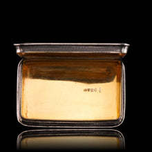 Load image into Gallery viewer, Large Antique Georgian Solid Silver Snuff Box with Engine Turned Motifs - London 1814