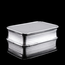Load image into Gallery viewer, Large Antique Georgian Solid Silver Snuff Box with Engine Turned Motifs - London 1814