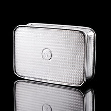 Load image into Gallery viewer, Large Antique Georgian Solid Silver Snuff Box with Engine Turned Motifs - London 1814