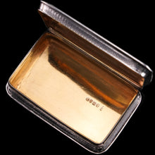 Load image into Gallery viewer, Large Antique Georgian Solid Silver Snuff Box with Engine Turned Motifs - London 1814