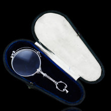 Load image into Gallery viewer, Antique Platinum Diamond Lorgnette Art Deco Opera Glasses - c.1920