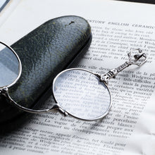 Load image into Gallery viewer, Antique Platinum Diamond Lorgnette Art Deco Opera Glasses - c.1920