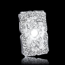 Load image into Gallery viewer, Antique Victorian Sterling Silver Card Case with Swan, Pheasants & Acanthus Engravings - Nathaniel Mills 1839