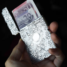 Load image into Gallery viewer, Antique Victorian Sterling Silver Card Case with Swan, Pheasants & Acanthus Engravings - Nathaniel Mills 1839