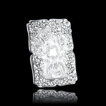 Load image into Gallery viewer, Antique Victorian Sterling Silver Card Case with Swan, Pheasants & Acanthus Engravings - Nathaniel Mills 1839