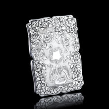 Load image into Gallery viewer, Antique Victorian Sterling Silver Card Case with Swan, Pheasants & Acanthus Engravings - Nathaniel Mills 1839