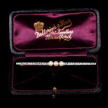Load image into Gallery viewer, Antique 18ct Gold & Platinum Pink Pearl & Diamond Brooch - c.1920