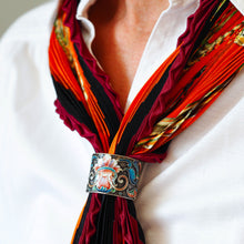 Load image into Gallery viewer, Antique Russian Silver Cloisonne Enamel Scarf/Napkin Ring - c.1900