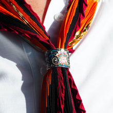 Load image into Gallery viewer, Antique Russian Silver Cloisonne Enamel Scarf/Napkin Ring - c.1900