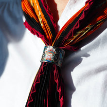 Load image into Gallery viewer, Antique Russian Silver Cloisonne Enamel Scarf/Napkin Ring - c.1900