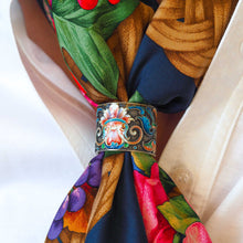 Load image into Gallery viewer, Antique Russian Silver Cloisonne Enamel Scarf/Napkin Ring - c.1900