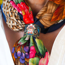 Load image into Gallery viewer, Antique Russian Silver Cloisonne Enamel Scarf/Napkin Ring - c.1900