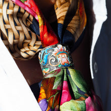 Load image into Gallery viewer, Antique Russian Silver Cloisonne Enamel Scarf/Napkin Ring - c.1900