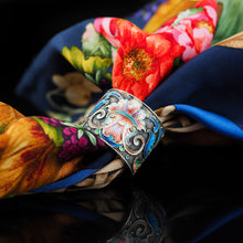Load image into Gallery viewer, Antique Russian Silver Cloisonne Enamel Scarf/Napkin Ring - c.1900