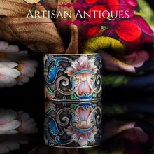 Load image into Gallery viewer, Antique Russian Silver Cloisonne Enamel Scarf/Napkin Ring - c.1900