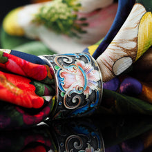 Load image into Gallery viewer, Antique Russian Silver Cloisonne Enamel Scarf/Napkin Ring - c.1900