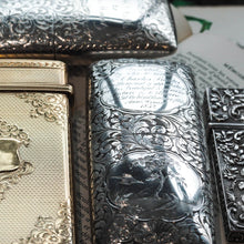 Load image into Gallery viewer, Antique Victorian Silver Cigar/Cheroot Case Profusely Engraved - Nathaniel Mills 1840