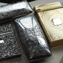 Load image into Gallery viewer, Antique Victorian Silver Cigar/Cheroot Case Profusely Engraved - Nathaniel Mills 1840