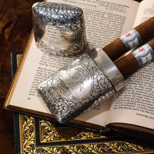 Load image into Gallery viewer, Antique Victorian Silver Cigar/Cheroot Case Profusely Engraved - Nathaniel Mills 1840