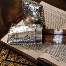 Load image into Gallery viewer, Antique Victorian Silver Cigar/Cheroot Case Profusely Engraved - Nathaniel Mills 1840