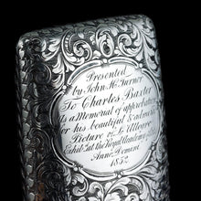 Load image into Gallery viewer, Antique Victorian Silver Cigar/Cheroot Case Profusely Engraved - Nathaniel Mills 1840