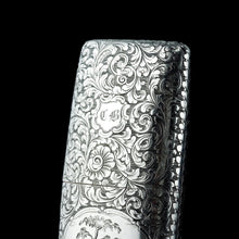 Load image into Gallery viewer, Antique Victorian Silver Cigar/Cheroot Case Profusely Engraved - Nathaniel Mills 1840