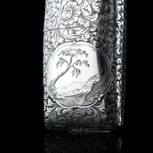 Load image into Gallery viewer, Antique Victorian Silver Cigar/Cheroot Case Profusely Engraved - Nathaniel Mills 1840