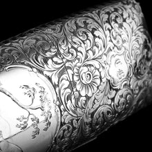 Load image into Gallery viewer, Antique Victorian Silver Cigar/Cheroot Case Profusely Engraved - Nathaniel Mills 1840