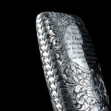 Load image into Gallery viewer, Antique Victorian Silver Cigar/Cheroot Case Profusely Engraved - Nathaniel Mills 1840