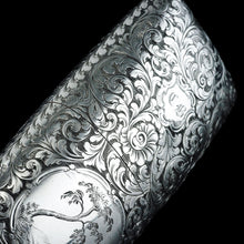 Load image into Gallery viewer, Antique Victorian Silver Cigar/Cheroot Case Profusely Engraved - Nathaniel Mills 1840