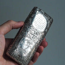 Load image into Gallery viewer, Antique Victorian Silver Cigar/Cheroot Case Profusely Engraved - Nathaniel Mills 1840