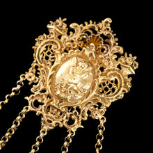 Load image into Gallery viewer, Antique Victorian Silver Gilt Chatelaine Rococo Decorations - c.1860