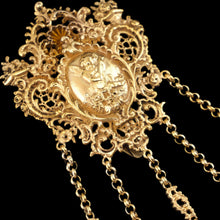 Load image into Gallery viewer, Antique Victorian Silver Gilt Chatelaine Rococo Decorations - c.1860