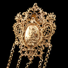 Load image into Gallery viewer, Antique Victorian Silver Gilt Chatelaine Rococo Decorations - c.1860